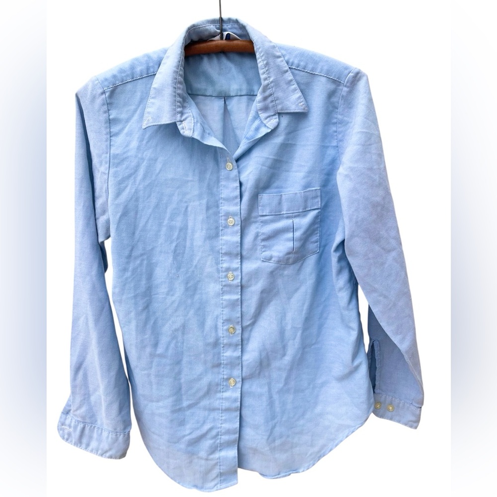 VTG 1990s Sears Light Blue Button Up Shirt Women’s Size L